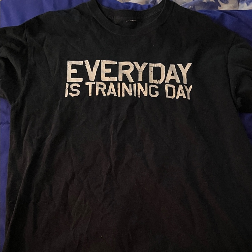 Black Graphic T-Shirt - Everyday Is Training Day